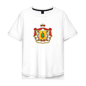 Мужская футболка хлопок Oversize с принтом Рязань герб в Тюмени, 100% хлопок | свободный крой, круглый ворот, “спинка” длиннее передней части | города | день