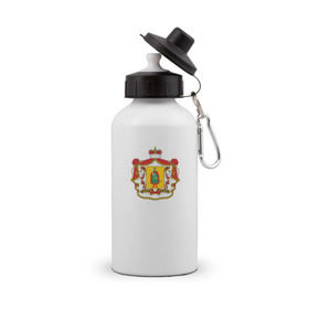 Бутылка спортивная с принтом Рязань герб в Тюмени, металл | емкость — 500 мл, в комплекте две пластиковые крышки и карабин для крепления | города | день