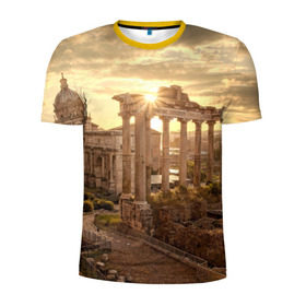 Мужская футболка 3D спортивная с принтом Рим в Тюмени, 100% полиэстер с улучшенными характеристиками | приталенный силуэт, круглая горловина, широкие плечи, сужается к линии бедра | europe | italy | rome | vatican | архитектура | ватикан | европа | италия | папа римский | развалины | рим | руины