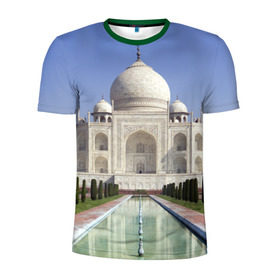 Мужская футболка 3D спортивная с принтом Индия в Тюмени, 100% полиэстер с улучшенными характеристиками | приталенный силуэт, круглая горловина, широкие плечи, сужается к линии бедра | goa | india | mumbai | new delhi | taj mahal | гоа | индия | каникулы | мавзолей | мечеть | мумбай | нью дели | отдых | отпуск | приключения | тадж махал | туризм