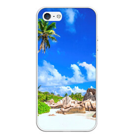 Чехол для iPhone 5/5S матовый с принтом Сейшельские острова в Тюмени, Силикон | Область печати: задняя сторона чехла, без боковых панелей | seychelles | восточная африка | индийский океан | каникулы | море | островное государство | отдых | отпуск | пальмы | песок | пляж | приключение | путешествие | рай | сейшелы | сейшельские острова | туризм