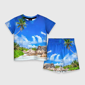 Детский костюм с шортами 3D с принтом Сейшельские острова в Тюмени,  |  | Тематика изображения на принте: seychelles | восточная африка | индийский океан | каникулы | море | островное государство | отдых | отпуск | пальмы | песок | пляж | приключение | путешествие | рай | сейшелы | сейшельские острова | туризм