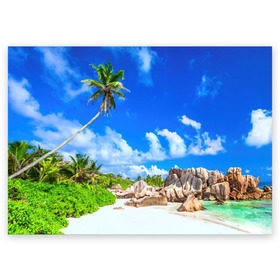 Поздравительная открытка с принтом Сейшельские острова в Тюмени, 100% бумага | плотность бумаги 280 г/м2, матовая, на обратной стороне линовка и место для марки
 | seychelles | восточная африка | индийский океан | каникулы | море | островное государство | отдых | отпуск | пальмы | песок | пляж | приключение | путешествие | рай | сейшелы | сейшельские острова | туризм