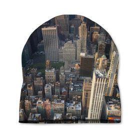Шапка 3D с принтом New York в Тюмени, 100% полиэстер | универсальный размер, печать по всей поверхности изделия | america | new york | usa | америка | высотки | мегаполис | нью йорк | столица мира | сша | штаты