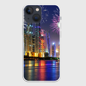 Чехол для iPhone 13 mini с принтом Салют в Дубае в Тюмени,  |  | dubai | абу даби | арабские эмираты | ближний восток | богатство | бурдж халифа | дубай | изобилие | каникулы | мегаполис | нефть | оаэ | отпуск | персидский залив | праздник | роскошь | салют