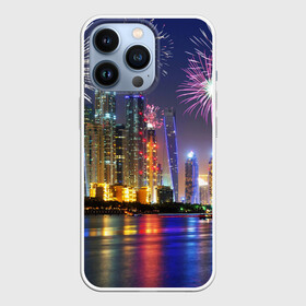 Чехол для iPhone 13 Pro с принтом Салют в Дубае в Тюмени,  |  | dubai | абу даби | арабские эмираты | ближний восток | богатство | бурдж халифа | дубай | изобилие | каникулы | мегаполис | нефть | оаэ | отпуск | персидский залив | праздник | роскошь | салют