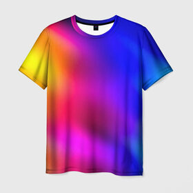 Мужская футболка 3D с принтом Краска в Тюмени, 100% полиэфир | прямой крой, круглый вырез горловины, длина до линии бедер | размытый | разноцветный | яркий