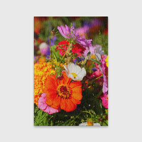 Обложка для паспорта матовая кожа с принтом Цветы в Тюмени, натуральная матовая кожа | размер 19,3 х 13,7 см; прозрачные пластиковые крепления | лепесток | природа | цветок | яркая