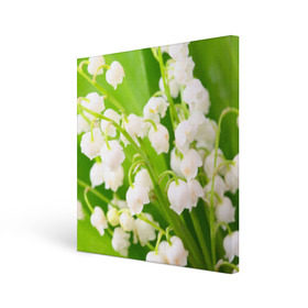 Холст квадратный с принтом Ландыши в Тюмени, 100% ПВХ |  | Тематика изображения на принте: весна | ландыш | цветок
