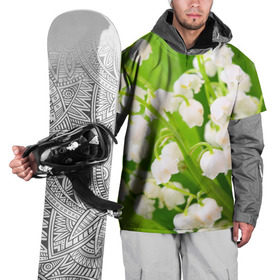 Накидка на куртку 3D с принтом Ландыши в Тюмени, 100% полиэстер |  | Тематика изображения на принте: весна | ландыш | цветок