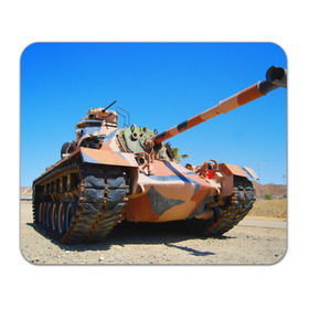Коврик прямоугольный с принтом Танк м-48 в Тюмени, натуральный каучук | размер 230 х 185 мм; запечатка лицевой стороны | 