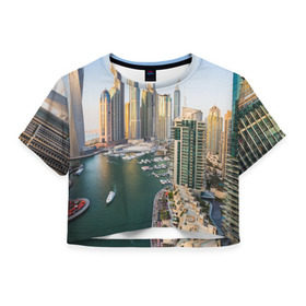 Женская футболка 3D укороченная с принтом Dubai в Тюмени, 100% полиэстер | круглая горловина, длина футболки до линии талии, рукава с отворотами | dubai | абу даби | арабские эмираты | ближний восток | богатство | бурдж халифа | дубай | изобилие | каникулы | мегаполис | нефть | оаэ | отпуск | персидский залив | роскошь | технологии | туризм | шейхи