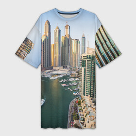 Платье-футболка 3D с принтом Dubai в Тюмени,  |  | dubai | абу даби | арабские эмираты | ближний восток | богатство | бурдж халифа | дубай | изобилие | каникулы | мегаполис | нефть | оаэ | отпуск | персидский залив | роскошь | технологии | туризм | шейхи