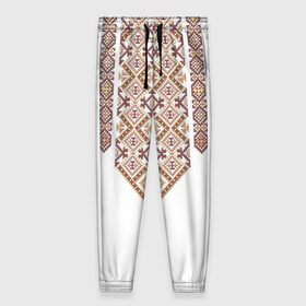 Женские брюки 3D с принтом Вышивка в Тюмени, полиэстер 100% | прямой крой, два кармана без застежек по бокам, с мягкой трикотажной резинкой на поясе и по низу штанин. В поясе для дополнительного комфорта — широкие завязки | ukraine | вышивка | украина