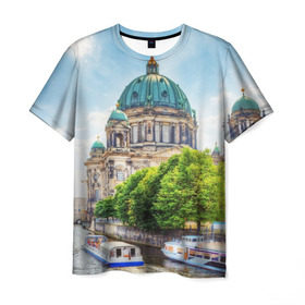Мужская футболка 3D с принтом Германия в Тюмени, 100% полиэфир | прямой крой, круглый вырез горловины, длина до линии бедер | audi | berlin | bmw | europe | germany | берлин | германия | европа | евросоюз | ес | качество | машины | немцы | техника