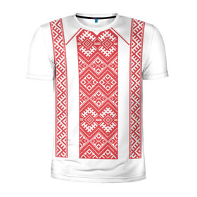 Мужская футболка 3D спортивная с принтом Вышивка 46 в Тюмени, 100% полиэстер с улучшенными характеристиками | приталенный силуэт, круглая горловина, широкие плечи, сужается к линии бедра | belarus | беларусь | вышивка