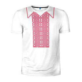Мужская футболка 3D спортивная с принтом Вышивка 55 в Тюмени, 100% полиэстер с улучшенными характеристиками | приталенный силуэт, круглая горловина, широкие плечи, сужается к линии бедра | belarus | беларусь | вышивка