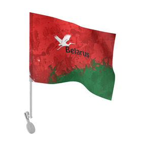 Флаг для автомобиля с принтом Belarus 2 в Тюмени, 100% полиэстер | Размер: 30*21 см | belarus | беларусь