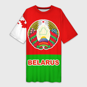 Платье-футболка 3D с принтом Belarus 5 в Тюмени,  |  | belarus | беларусь