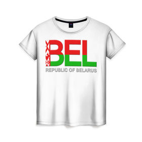 Женская футболка 3D с принтом Belarus 6 в Тюмени, 100% полиэфир ( синтетическое хлопкоподобное полотно) | прямой крой, круглый вырез горловины, длина до линии бедер | belarus | republic | беларусь | республика