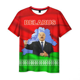 Мужская футболка 3D с принтом Belarus 15 в Тюмени, 100% полиэфир | прямой крой, круглый вырез горловины, длина до линии бедер | belarus | беларусь | лукашенко | президент