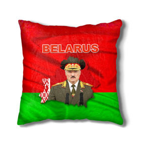 Подушка 3D с принтом Belarus 17 в Тюмени, наволочка – 100% полиэстер, наполнитель – холлофайбер (легкий наполнитель, не вызывает аллергию). | состоит из подушки и наволочки. Наволочка на молнии, легко снимается для стирки | belarus | беларусь | лукашенко | президент
