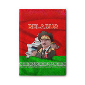 Обложка для автодокументов с принтом Belarus 18 в Тюмени, натуральная кожа |  размер 19,9*13 см; внутри 4 больших “конверта” для документов и один маленький отдел — туда идеально встанут права | belarus | беларусь | лукашенко | президент