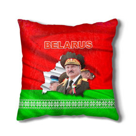 Подушка 3D с принтом Belarus 18 в Тюмени, наволочка – 100% полиэстер, наполнитель – холлофайбер (легкий наполнитель, не вызывает аллергию). | состоит из подушки и наволочки. Наволочка на молнии, легко снимается для стирки | belarus | беларусь | лукашенко | президент