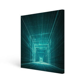 Холст квадратный с принтом Цифровой тоннель в Тюмени, 100% ПВХ |  | глубины сознания | интернет | коридор | матрица | оптическая иллюзия | секрет | сеть | тайна | тоннель