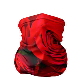 Бандана-труба 3D с принтом Розы в Тюмени, 100% полиэстер, ткань с особыми свойствами — Activecool | плотность 150‒180 г/м2; хорошо тянется, но сохраняет форму | букет | красная | лепестки | роза | цветы