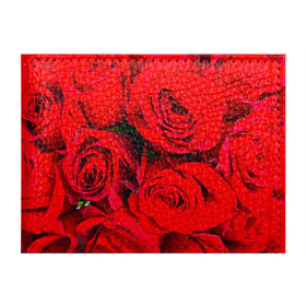 Обложка для студенческого билета с принтом Розы в Тюмени, натуральная кожа | Размер: 11*8 см; Печать на всей внешней стороне | Тематика изображения на принте: букет | красная | лепестки | роза | цветы