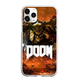 Чехол для iPhone 11 Pro матовый с принтом Doom 4 Hell Cyberdemon в Тюмени, Силикон |  | cyberdemon | demon | doom | hell | дум