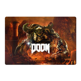 Магнитный плакат 3Х2 с принтом Doom 4 Hell Cyberdemon в Тюмени, Полимерный материал с магнитным слоем | 6 деталей размером 9*9 см | cyberdemon | demon | doom | hell | дум