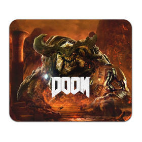Коврик прямоугольный с принтом Doom 4 Hell Cyberdemon в Тюмени, натуральный каучук | размер 230 х 185 мм; запечатка лицевой стороны | Тематика изображения на принте: cyberdemon | demon | doom | hell | дум