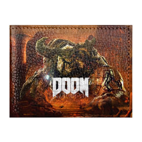 Обложка для студенческого билета с принтом Doom 4 Hell Cyberdemon в Тюмени, натуральная кожа | Размер: 11*8 см; Печать на всей внешней стороне | Тематика изображения на принте: cyberdemon | demon | doom | hell | дум