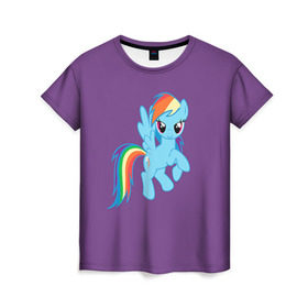 Женская футболка 3D с принтом Me little pony 5 в Тюмени, 100% полиэфир ( синтетическое хлопкоподобное полотно) | прямой крой, круглый вырез горловины, длина до линии бедер | my little pony