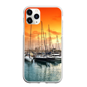 Чехол для iPhone 11 Pro Max матовый с принтом Barcelona в Тюмени, Силикон |  | Тематика изображения на принте: barcelona | spain | барселона | европа | закат | испания | каталония | море | парусник | фрегат | яхта