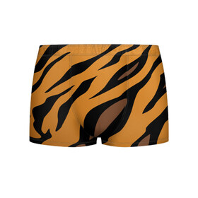 Мужские трусы 3D с принтом Шерсть тигра в Тюмени, 50% хлопок, 50% полиэстер | классическая посадка, на поясе мягкая тканевая резинка | оранжевый | текстура | тигр