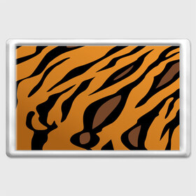Магнит 45*70 с принтом Шерсть тигра в Тюмени, Пластик | Размер: 78*52 мм; Размер печати: 70*45 | Тематика изображения на принте: оранжевый | текстура | тигр
