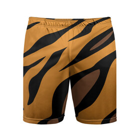 Мужские шорты 3D спортивные с принтом Шерсть тигра в Тюмени,  |  | Тематика изображения на принте: оранжевый | текстура | тигр
