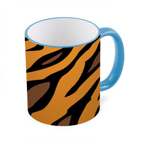 Кружка 3D с принтом Шерсть тигра в Тюмени, керамика | ёмкость 330 мл | оранжевый | текстура | тигр