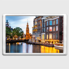 Магнит 45*70 с принтом Амстердам в Тюмени, Пластик | Размер: 78*52 мм; Размер печати: 70*45 | Тематика изображения на принте: нидерланды | пейзаж