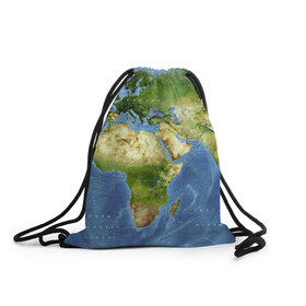Рюкзак-мешок 3D с принтом Карта в Тюмени, 100% полиэстер | плотность ткани — 200 г/м2, размер — 35 х 45 см; лямки — толстые шнурки, застежка на шнуровке, без карманов и подкладки | map | world | карта | мир