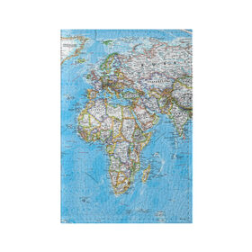 Обложка для паспорта матовая кожа с принтом Карта 2 в Тюмени, натуральная матовая кожа | размер 19,3 х 13,7 см; прозрачные пластиковые крепления | Тематика изображения на принте: map | world | карта | мир