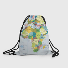 Рюкзак-мешок 3D с принтом Карта 9 в Тюмени, 100% полиэстер | плотность ткани — 200 г/м2, размер — 35 х 45 см; лямки — толстые шнурки, застежка на шнуровке, без карманов и подкладки | map | world | карта | мир