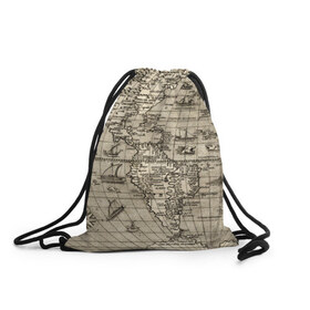 Рюкзак-мешок 3D с принтом Карта 15 в Тюмени, 100% полиэстер | плотность ткани — 200 г/м2, размер — 35 х 45 см; лямки — толстые шнурки, застежка на шнуровке, без карманов и подкладки | map | world | карта | мир