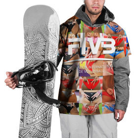 Накидка на куртку 3D с принтом Волейбол 1 в Тюмени, 100% полиэстер |  | fiv3 | volleyball | волейбол