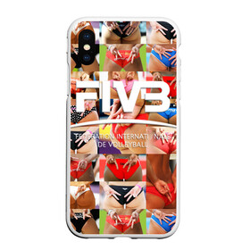 Чехол для iPhone XS Max матовый с принтом Волейбол 1 в Тюмени, Силикон | Область печати: задняя сторона чехла, без боковых панелей | fiv3 | volleyball | волейбол