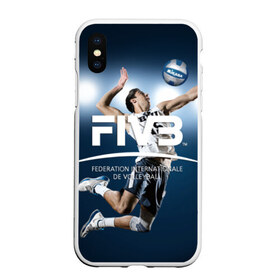 Чехол для iPhone XS Max матовый с принтом Волейбол 4 в Тюмени, Силикон | Область печати: задняя сторона чехла, без боковых панелей | fiv3 | volleyball | волейбол