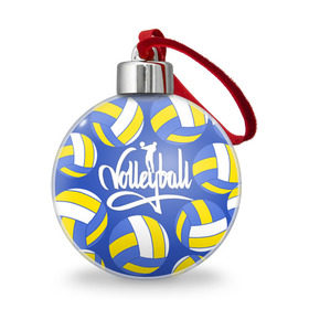 Ёлочный шар с принтом Волейбол 6 в Тюмени, Пластик | Диаметр: 77 мм | Тематика изображения на принте: volleyball | волейбол